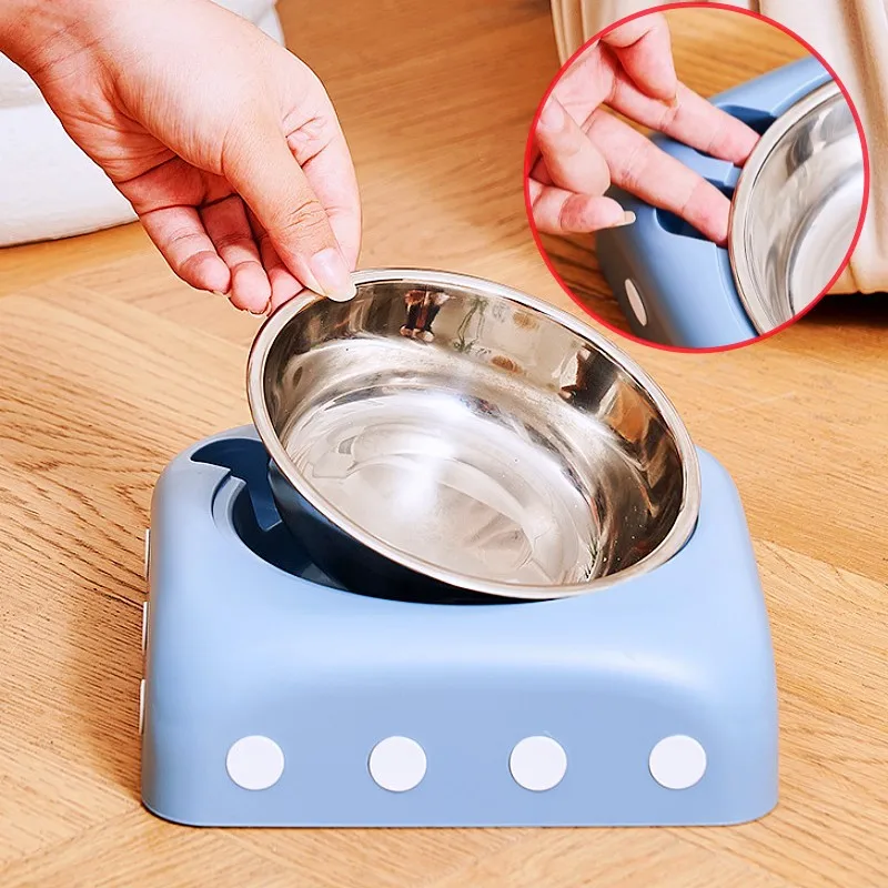 Tazón de acero inoxidable para perros y gatos – comedero y bebedero - imagen 4