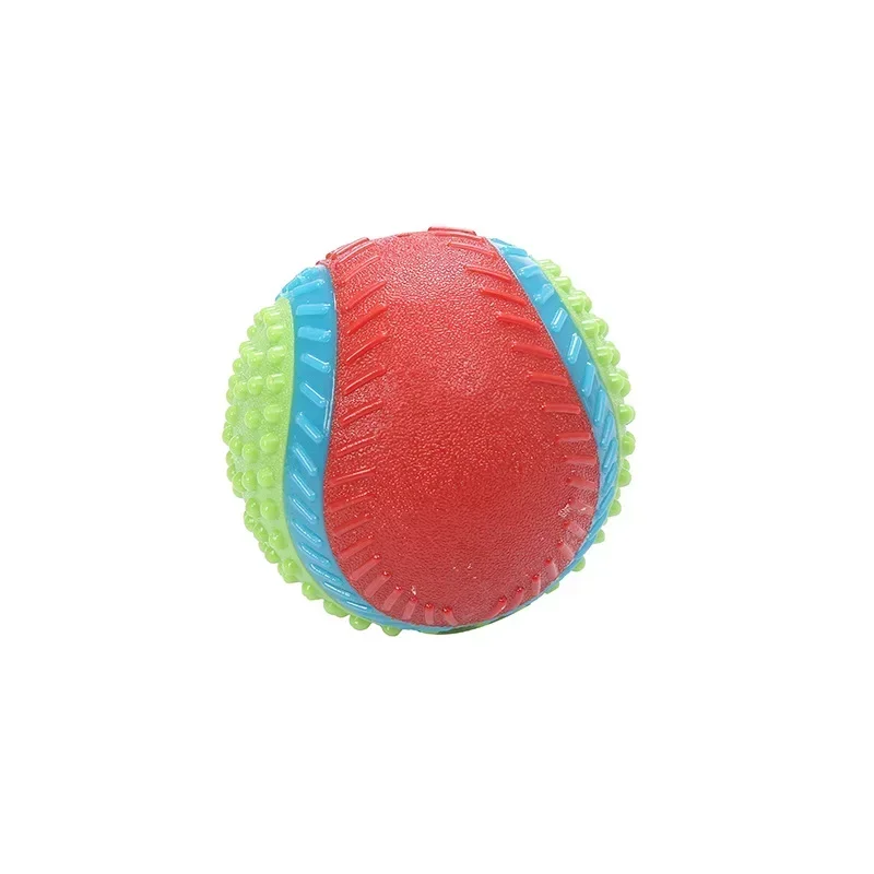 Resistente a mordeduras de pelota, cosas para perros, mascota de suministro, pelota elástica para perros, juguete de entrenamiento para perros, destruye, 8cm, goma con sabor a carne, previene - imagen 4