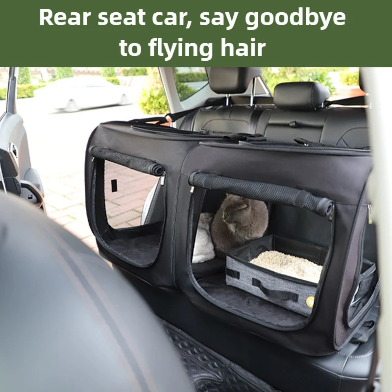 Transportadores de coches plegables, jaulas para perros, carreras de gatos, transporte de viaje, jaulas portátiles para gatos, coches para llevar perros transpirables, suministros para mascotas al aire libre