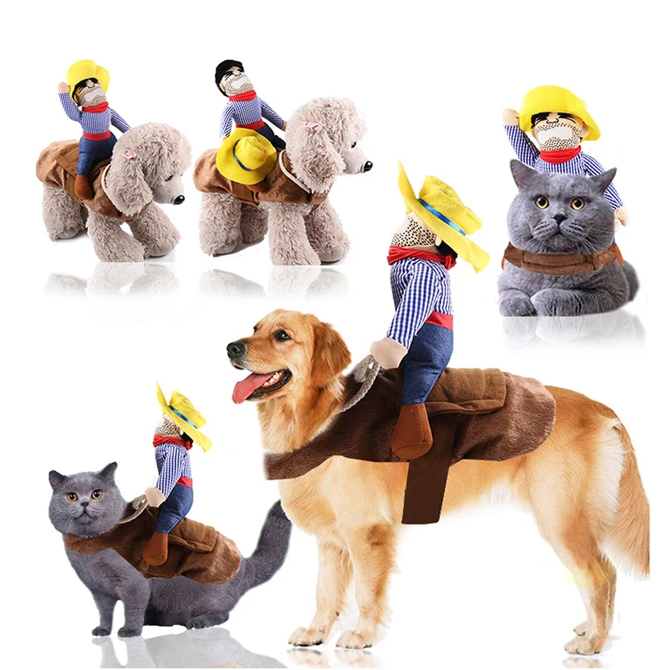 NONOR-ropa para fiesta de Halloween para perros, divertido vestido de vaquero, chaqueta, abrigos, Bulldog Francés, Chihuahua, disfraces para perros pequeños y grandes - imagen 2