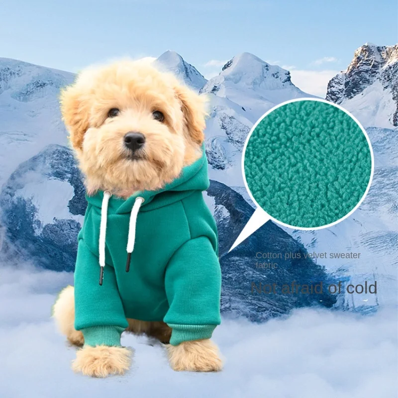 Ropa para perros, Sudadera con capucha para perros pequeños y medianos, chaleco para perros, sudadera para exteriores, Bulldog Husky, ropa cálida de lana para mascotas, disfraz para cachorros y gatos - imagen 4