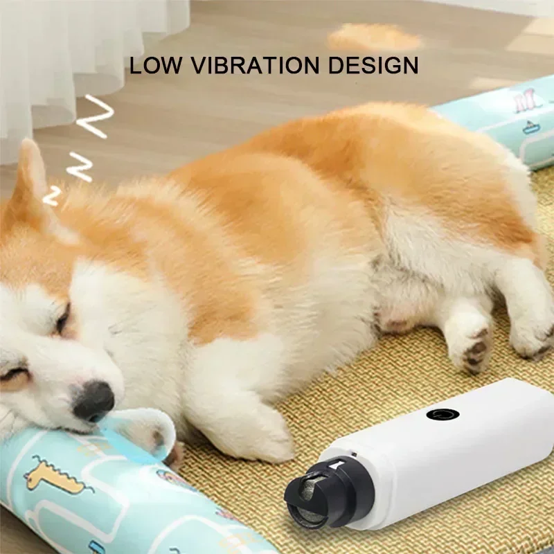 Cortauñas eléctrico recargable con luz LED para gatos y perros