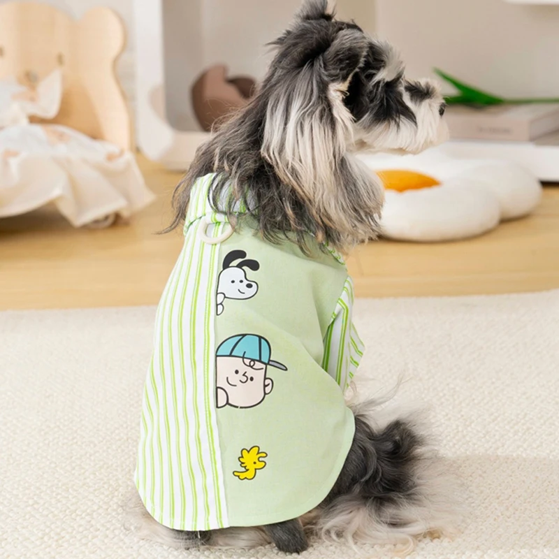 Mono primavera rayas cuello alto para perros pequeños y medianos - imagen 4