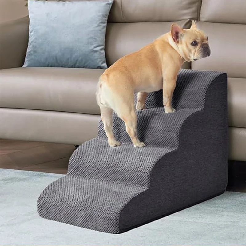 Nueva perrera desmontable y lavable, sofá de espuma viscoelástica para perros, escaleras para mascotas de 3/4 escalones para perros pequeños, rampa para gatos, escaleras para mascotas - imagen 3