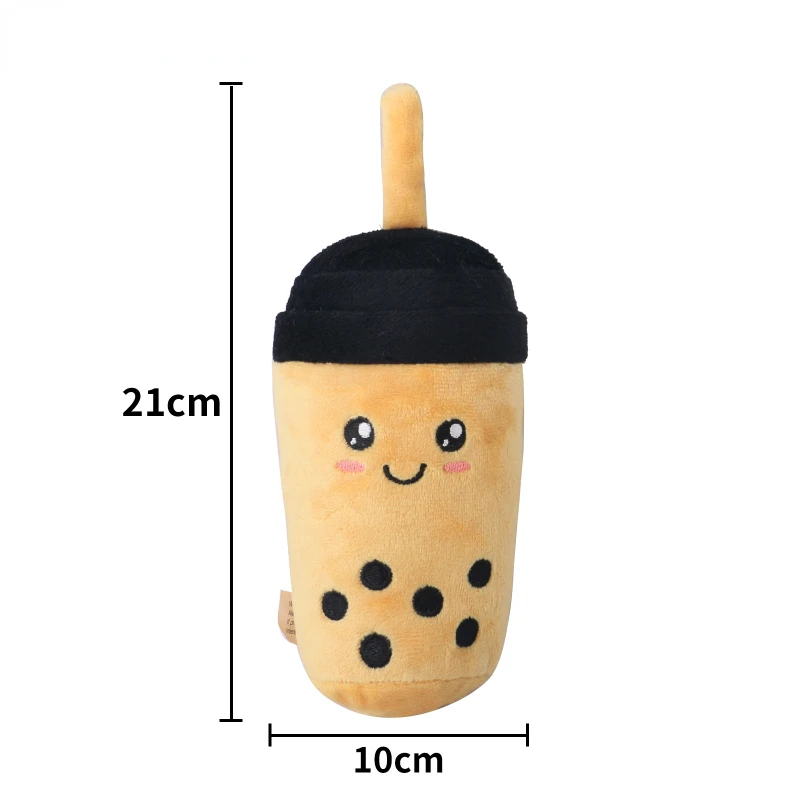 Taza de Cola de peluche divertida y Linda, juguete para mascotas, taza de té de leche, sonido chirriante, juguete para perros grandes, medianos y pequeños, cosas para cachorros de peluche para gatos - imagen 2