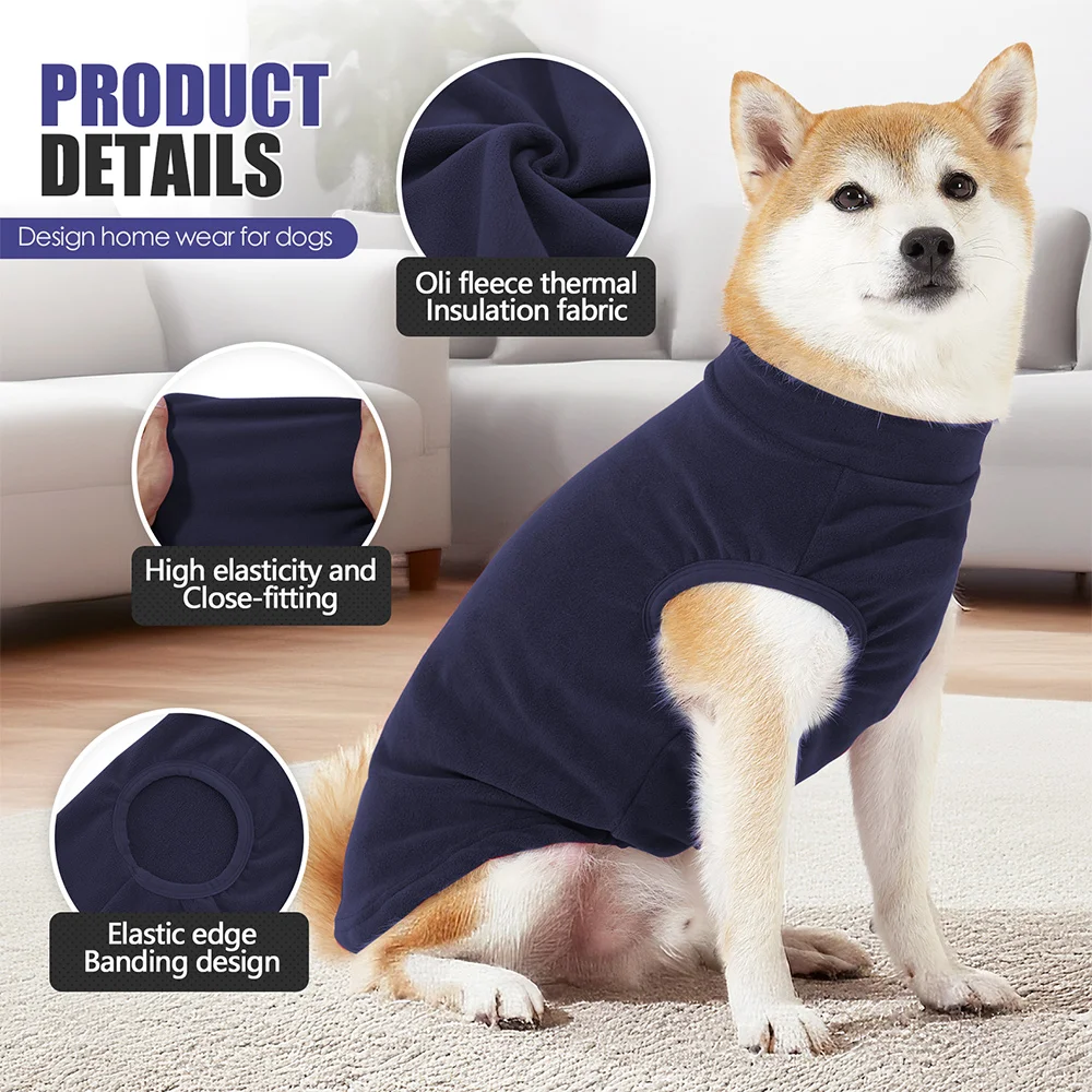 Ropa de lana suave para perros, suéter, pijamas cálidos de invierno para perros, ropa súper suave para mascotas, ropa interior para el hogar para perros medianos y grandes - imagen 3