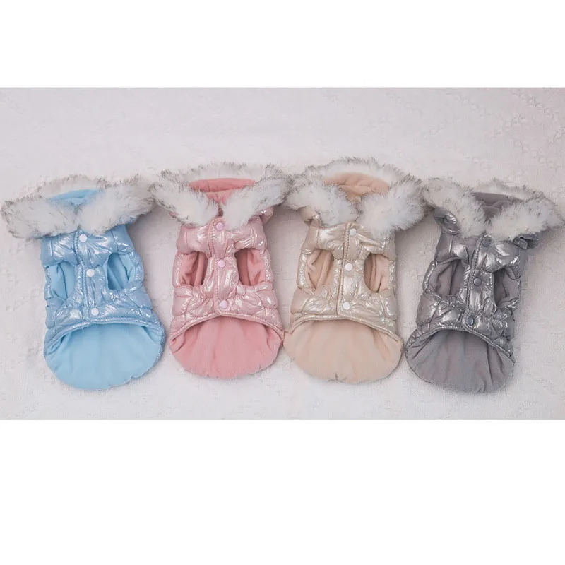 Ropa de lujo para perros, disfraz sin mangas de invierno, chaleco con capucha, chaqueta de plumón para perros pequeños, abrigo para cachorros, Chihuahua, perro salchicha, XS-XXL - imagen 5