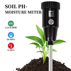 Medidor portatil de humedad y pH del suelo para jardin y plantas