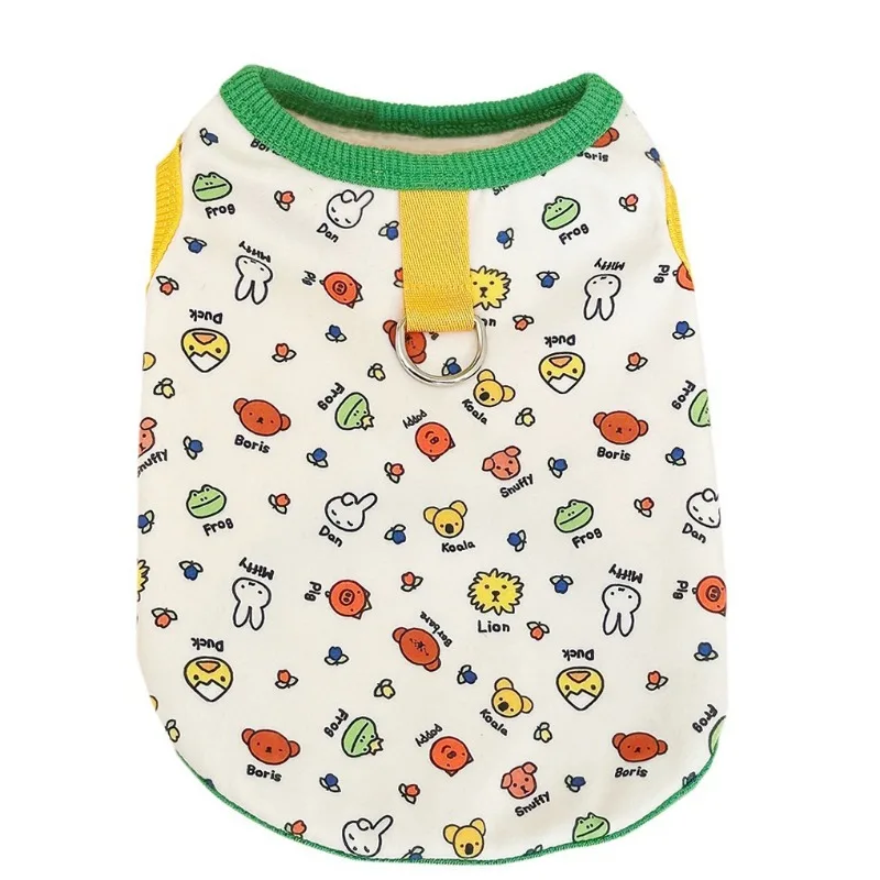 Ropa para mascotas Ins, oso de peluche, chaleco bonito, chaleco de colores, ropa de verano para cachorros, chaleco de oso para perros pequeños Schnauzer de peluche - imagen 4