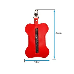 Dispensador portátil de bolsas para excrementos perros forma hueso