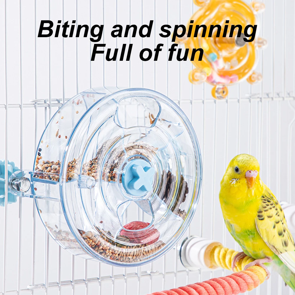 Juguetes de forrajeo de aves, comida de semillas, entrenamiento giratorio, alimentación, loro, jaula de juguete, juguete colgante para mascota, periquito, amor, pájaro, cacatúa, periquito, 1 ud. - imagen 5