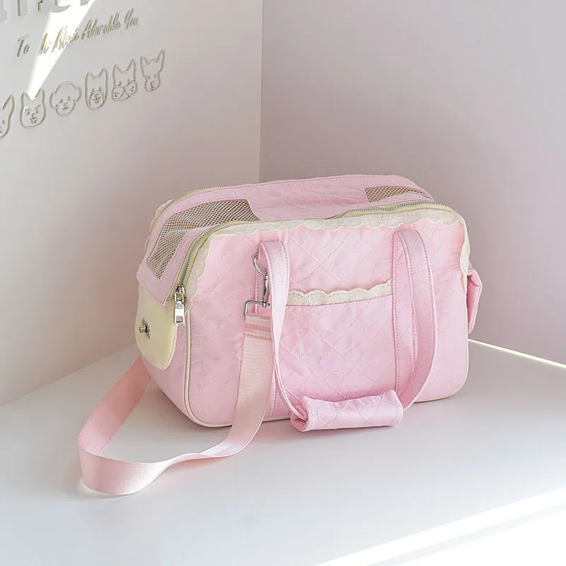 Bolso cruzado de paja transpirable para gatos y perros pequeños - imagen 5