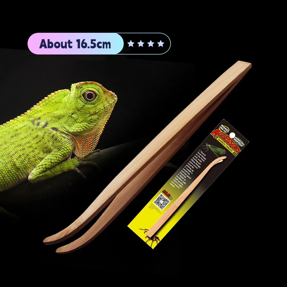 Alimentador de reptiles, pinzas de alimentación de bambú Natural, atrapador de insectos, alimentador seguro para peces, lagarto, camaleón, accesorios para reptiles