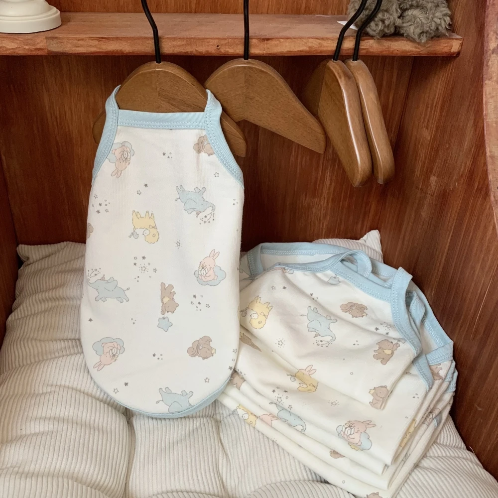 Chalecos de dibujos animados de algodón para gatos Sphynx camisetas de animales para gatos osos y conejos de verano camisetas Halter para gatos devenrex