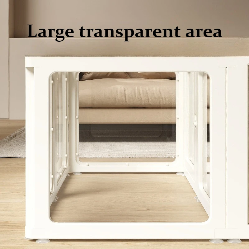 Valla para perros totalmente transparente, parque infantil acrílico para perros pequeños, caja para perros y cachorros, accesorios para cama, mascotas, gatos, perros, barrera para bebés - imagen 2