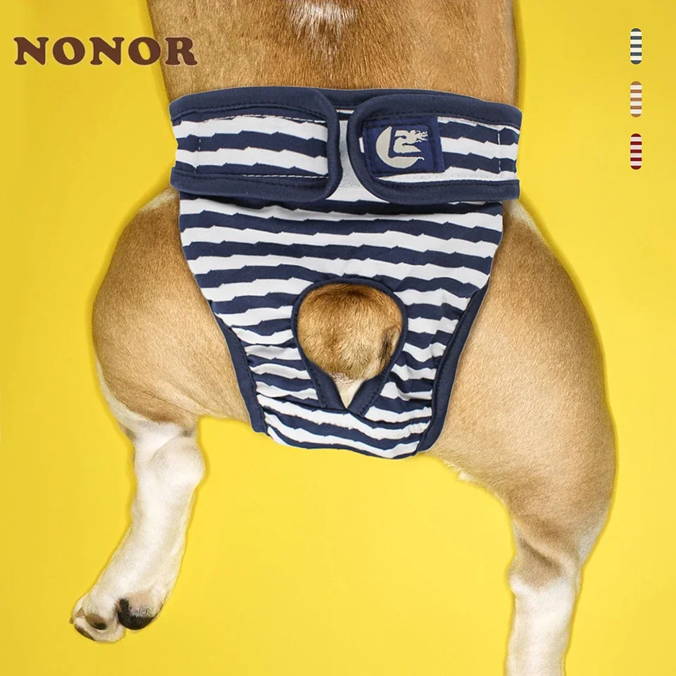 NONOR-pantalones cortos lavables para perro, bragas para menstruación, ropa interior, mono, pantalón fisiológico para mascotas, pañal sanitario