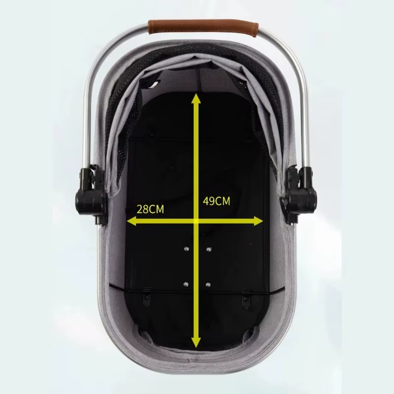 Carriola plegable de 4 ruedas para perros pequeños y medianos