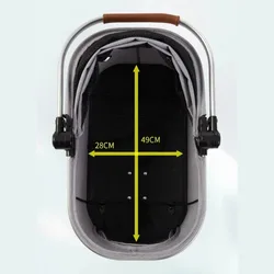 Carriola plegable de 4 ruedas para perros pequeños y medianos