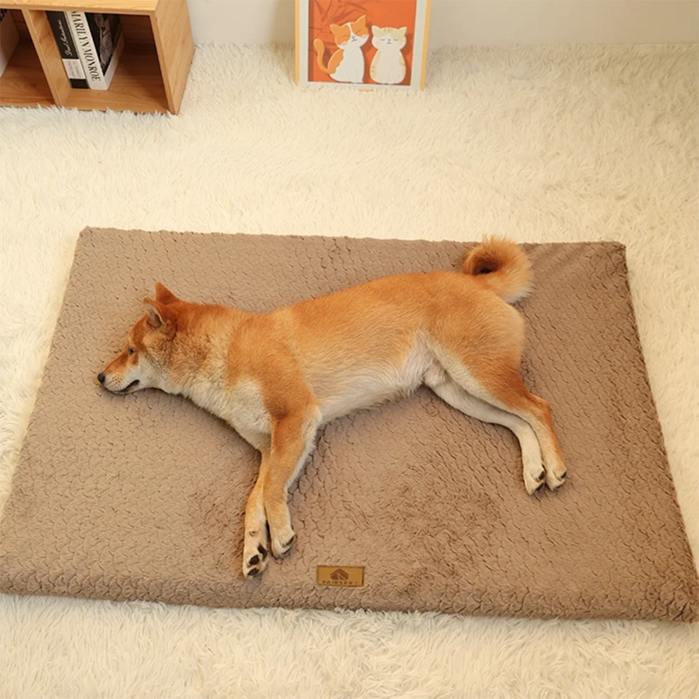 Cama para mascotas de espuma 3D con cubierta de piel sintética lavable extraíble, cama ortopédica impermeable para perro, cama para perro con parte inferior antideslizante - imagen 2