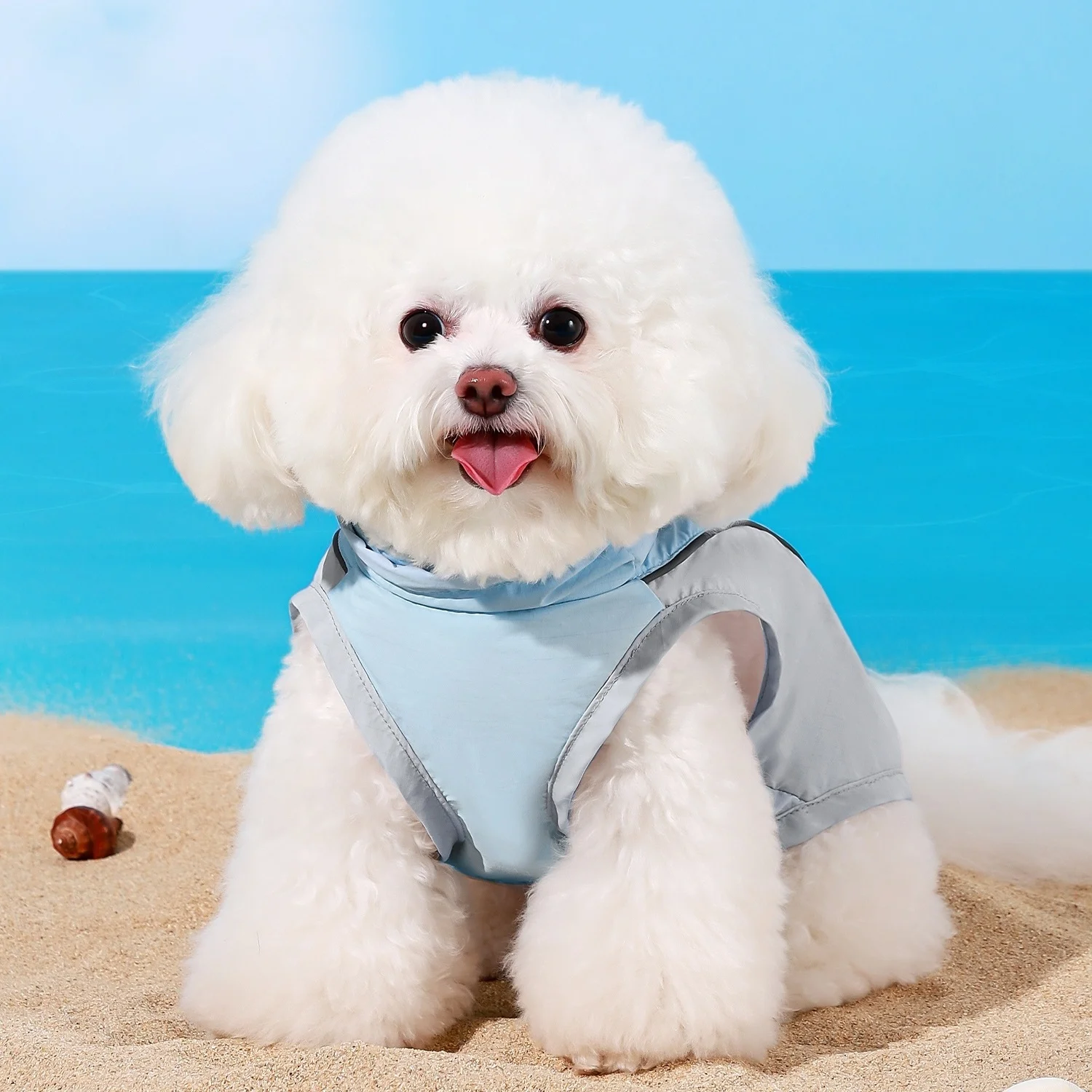 Ropa de protección solar para perros, ropa de verano, chaleco transpirable de estilo fino para mascotas, Bichons y perros de peluche, ropa ligera - imagen 2