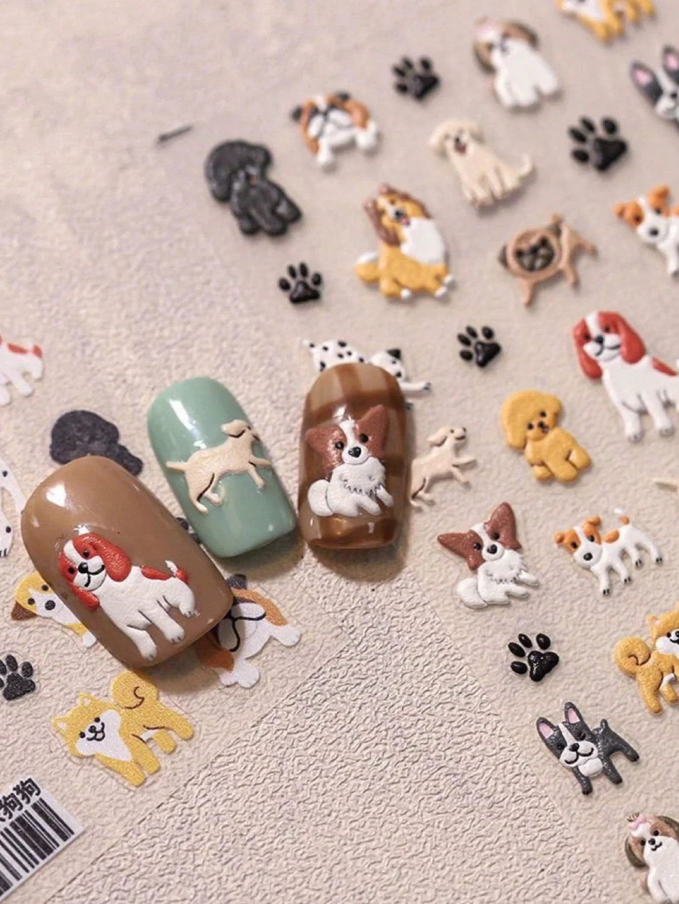 Pegatinas decorativas 3D para uñas de perro – Corgi y Shiba Inu - imagen 4