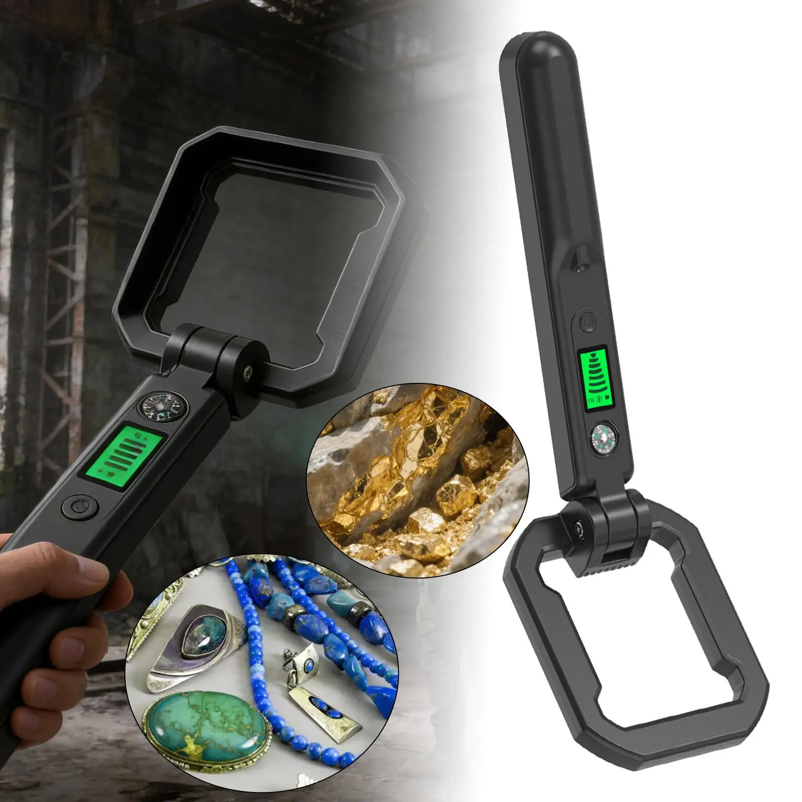Detector de metales plegable con brújula – Para playa y camping - imagen 5