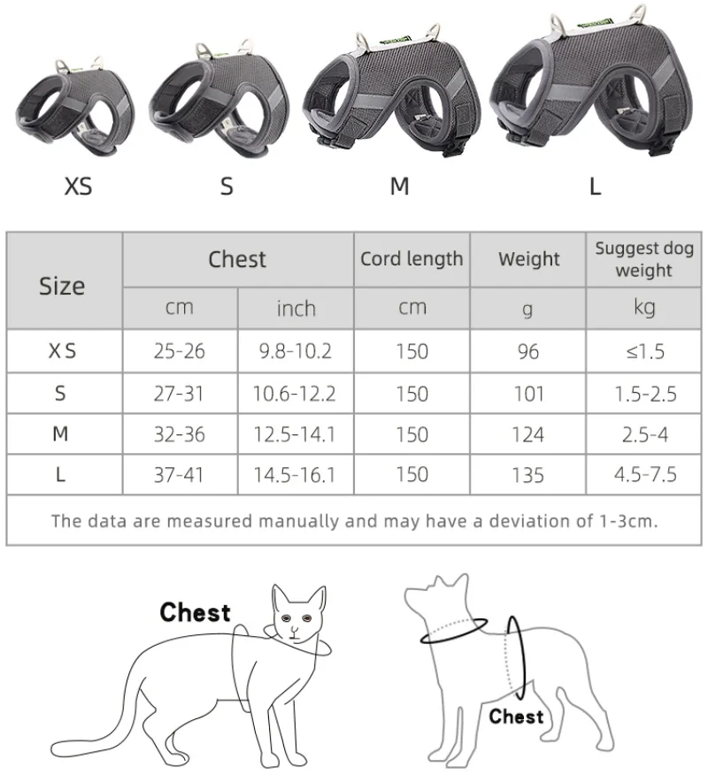 Arnés de malla transpirable para perro, chaleco reflectante acolchado suave para perros pequeños y Meduim, accesorios para gatos y Mascotas - imagen 3