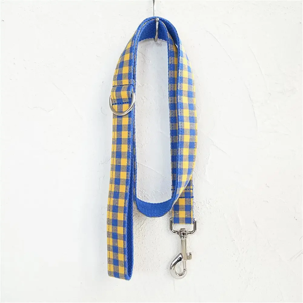 Collar personalizado para mascotas, correa de plomo con placa de identificación, ajustable, azul, amarillo - imagen 3