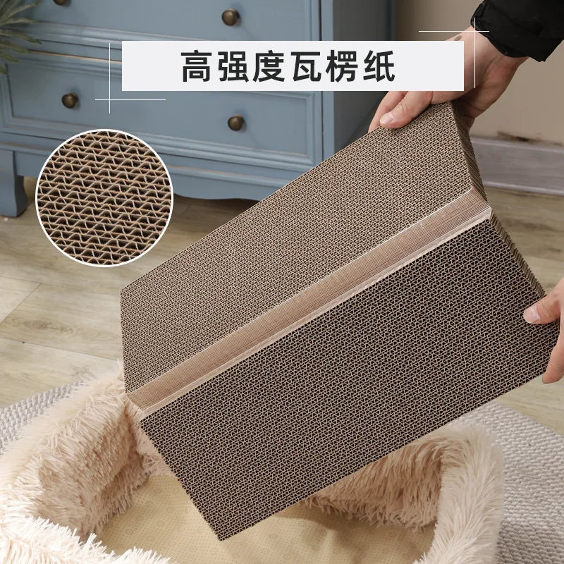 Tablero rascador multifuncional para gatos, plegable, para dormir y jugar, nido para gatos integrado, garra resistente a los arañazos, juguete corrugado para mascotas - imagen 3
