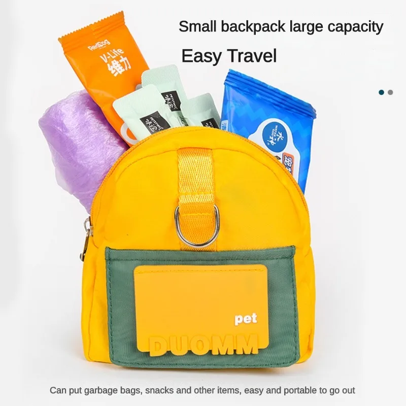 Mochila con arnés y correa para perro, bolsa autoportante ajustable para mascotas pequeñas y medianas (M, naranja) - imagen 4