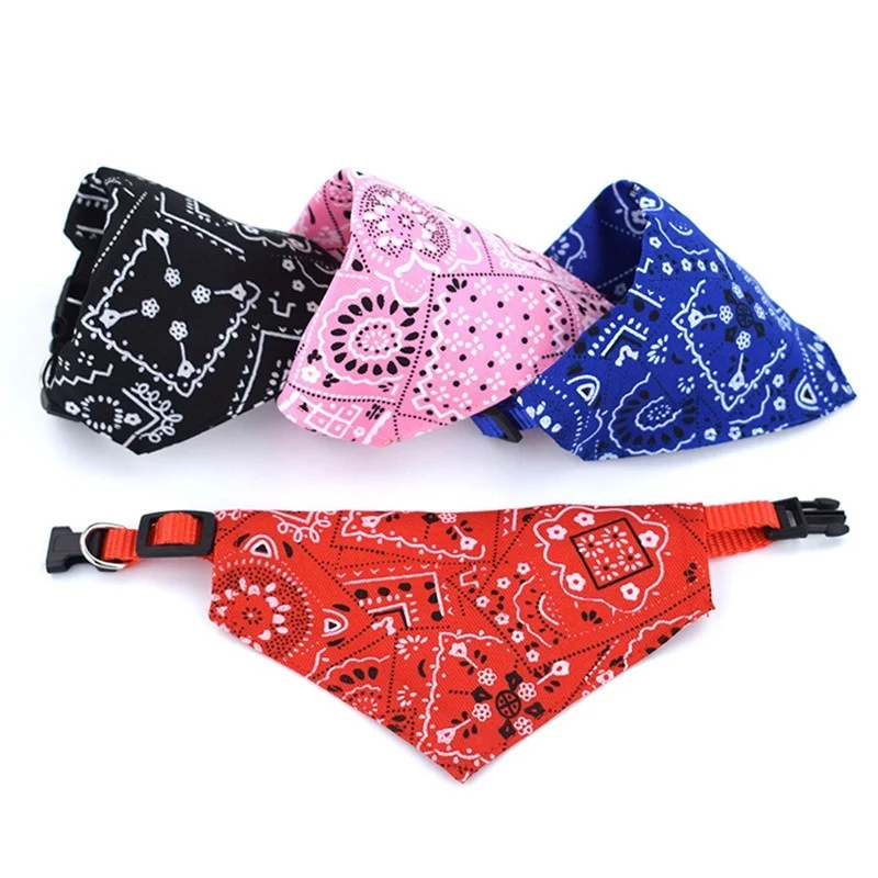 Toalla triangular para mascotas, Collar con estampado para perros y gatos, accesorios para mascotas - imagen 2