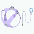 purple with leash
