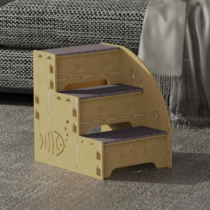 Escalera para mascotas, cama para perros y gatos mayores, escalera para sofá, escalones para perros, escaleras de madera para gatos de peluche, producto para mascotas - imagen 4
