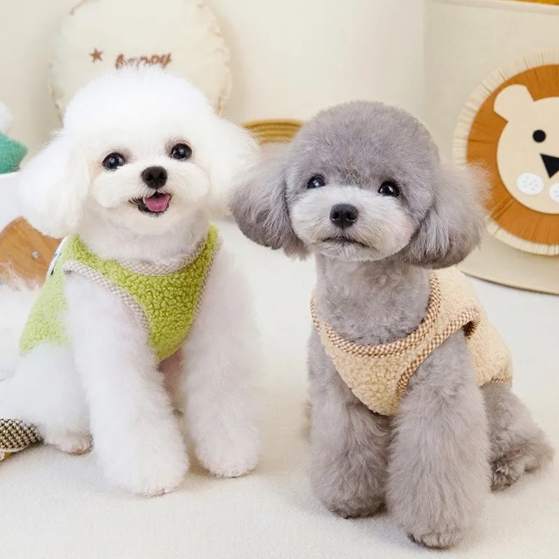 Fleece Pet Coat Autumn Winter Dog Clothes Small Dogs Vest Solid Dog Warm Clothing Chihuahua Bichon Puppy Costumes for Dogs Cats - imagen 5