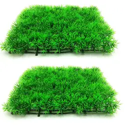 Hierba verde artificial para acuario 25x25 cm – musgo falso decorativo