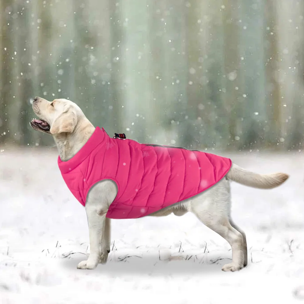Chaleco cálido de invierno para perros, ropa gruesa de algodón para mascotas, chaqueta para perros de otoño e invierno, traje de abrigo para perros pequeños, medianos y grandes, S-4XL - imagen 5