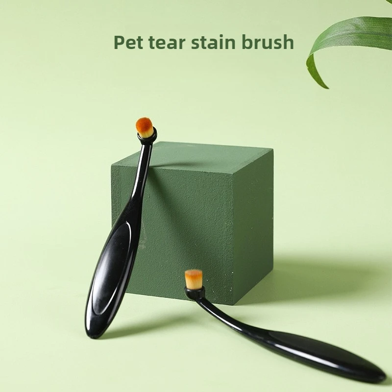 Cepillo para quitar manchas en forma de lágrima para mascotas, limpieza de ojos, polvo para manchas, cepillo para caca, maquillaje, herramienta de limpieza de ojos para perros y gatos, elaboración casera - imagen 3