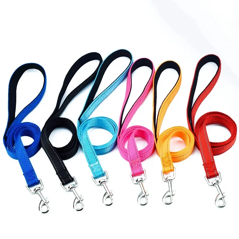 Correa para perro, cadena reflectante para perros, correa de cuerda de nailon de 120cm para caminar, cadena antipérdida para mascotas, mango cómodo, correas para perros - imagen 4