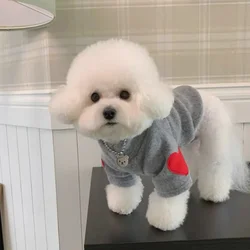 Jersey de terciopelo para perros pequeños – Cálido para otoño e invierno