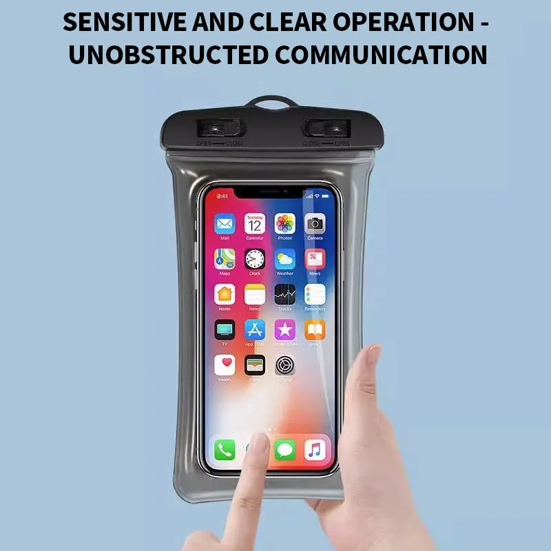 Bolsa impermeable para teléfono, bolsa de natación para buceo a la deriva, bolsa seca subacuática, funda para teléfono, deportes acuáticos, playa, piscina, esquí, 6 pulgadas - imagen 4