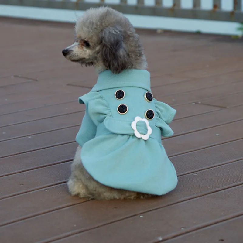 Ropa de primavera para mascotas, vestido de princesa para perros, abrigo para gatos, disfraz de otoño y verano, abrigo para perros pequeños y medianos, ropa para gatos con pretina - imagen 3