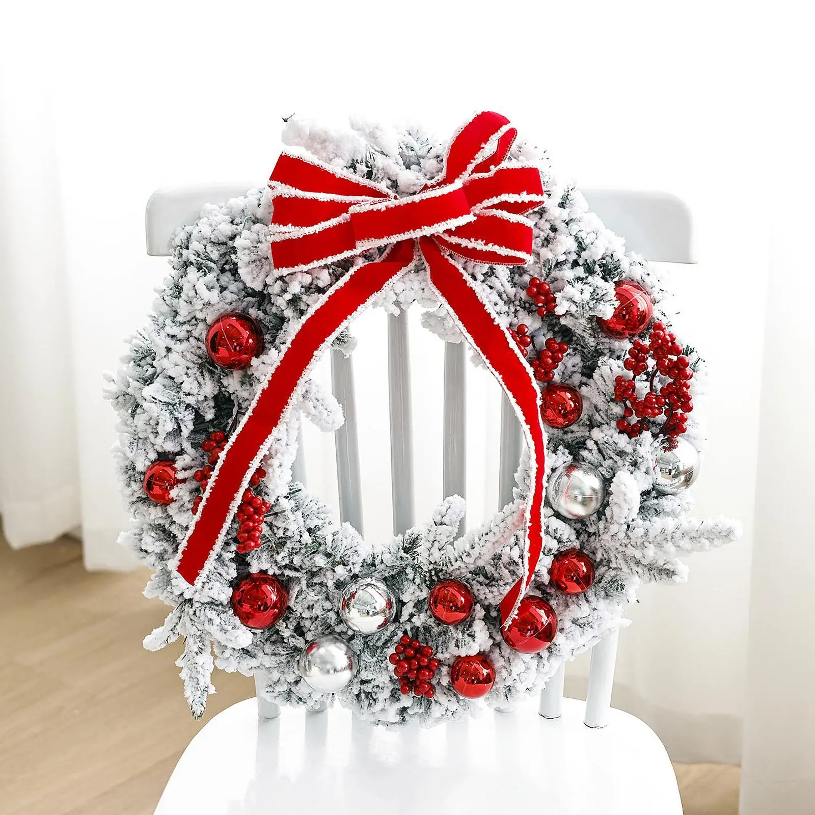 Christmas Door Wreath Hanging Decoration Wedding Backdrop Reusable Winter