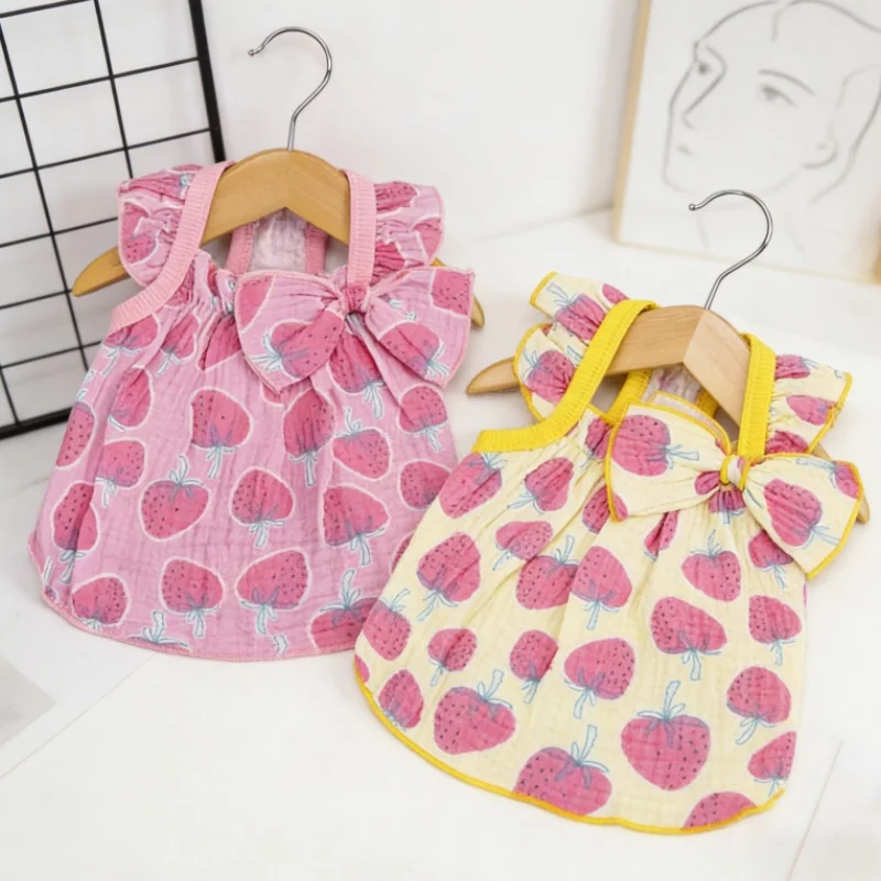 Vestido para perro y gatos con estampado adorable de mascotas
