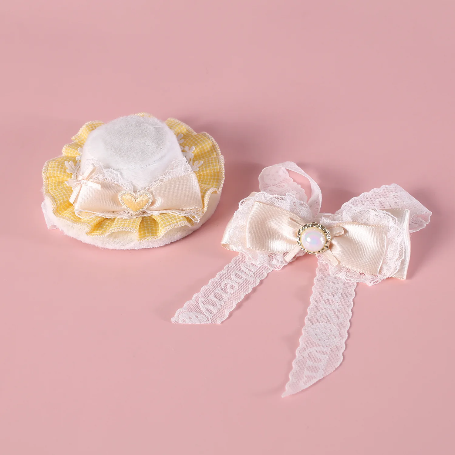 Sombrero con lazo de encaje para gatos y perros, retro princesa bodas - imagen 2