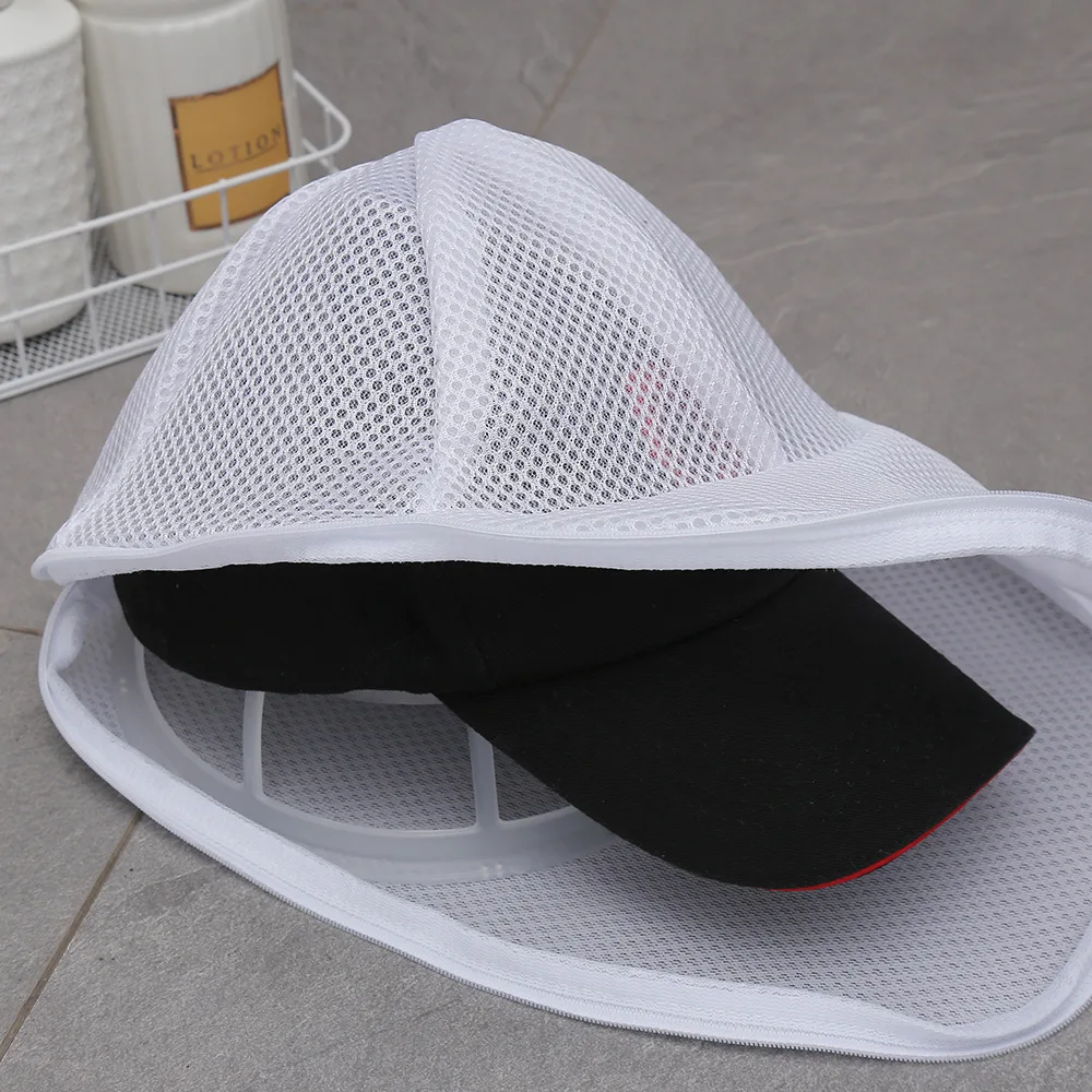 Bolsa de lavado de gorra de béisbol, sombrero antideformación para lavadora, bolsa de lavado práctica, bolsa de malla para lavado de máquina
