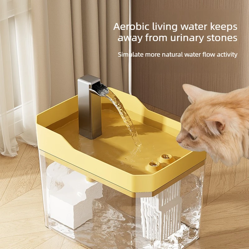 Fuente de agua para gatos con filtro – Bebedero automático silencioso - imagen 4