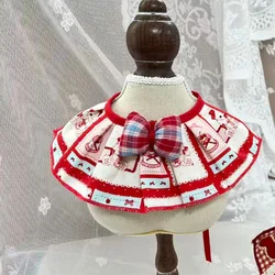 Bufanda navideña para mascotas, lazo a cuadros rojo, bufanda para gatos, corbata, decoración para mascotas, accesorios para perros pequeños, accesorios para cachorros