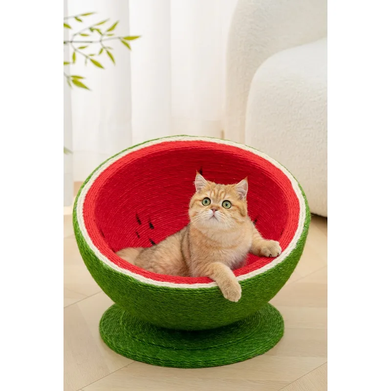 Tabla para rascar gatos de cáñamo Sisal, nido para mascotas resistente al desgaste y sin virutas, juguete, sofá pequeño, Marco para rascar gatos súper duradero - imagen 2