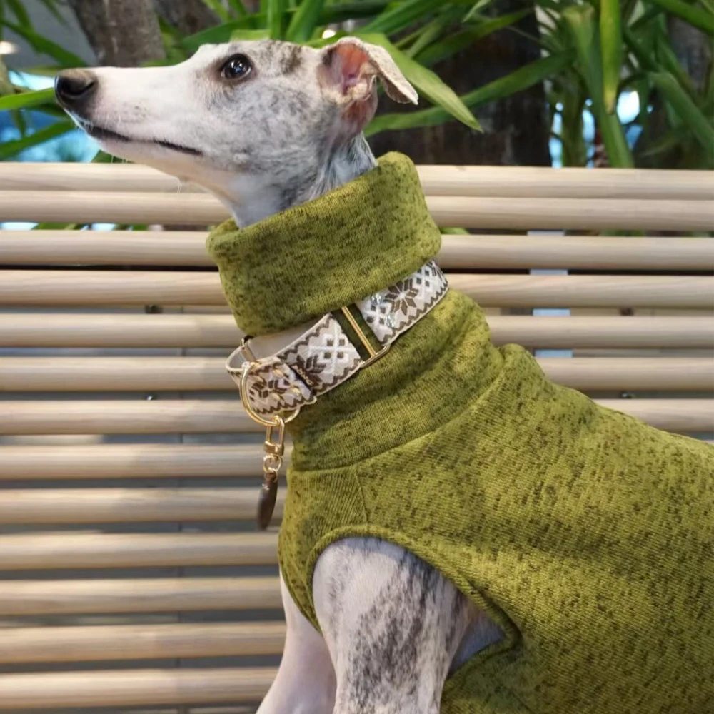 Chaleco verde de cuello alto para perros: Galgo Español, Whippet y Saluki - imagen 5