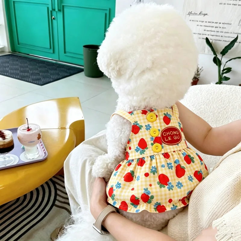 Vestido floral para perros pequeños – Algodón para Chihuahua y Bulldog Francés - imagen 4